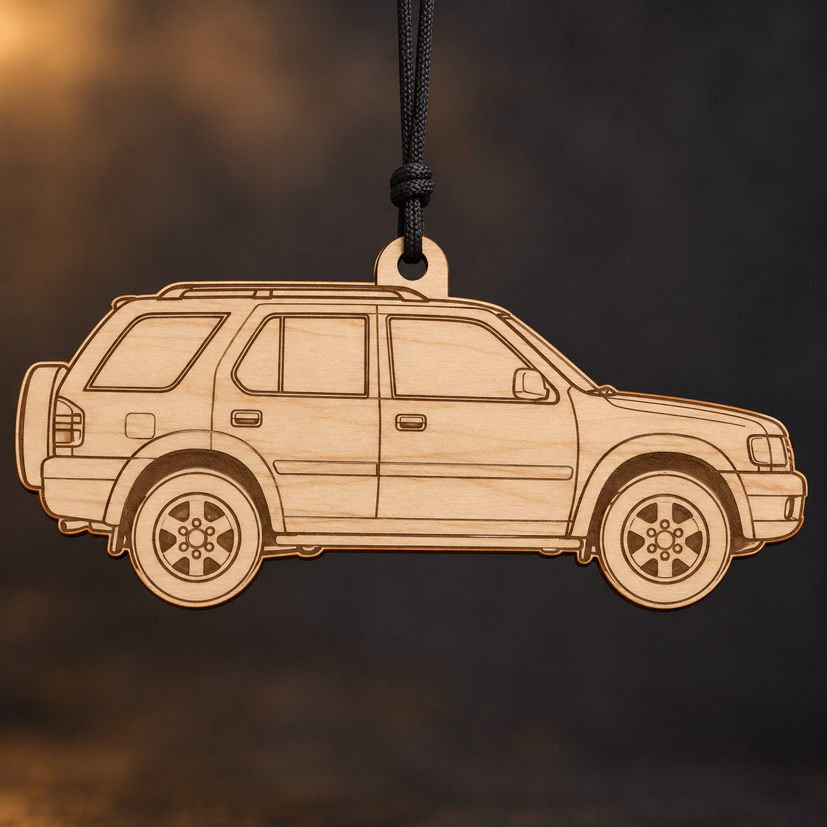 2000 Honda Passport SUV flat Birch Ply ornament with brown laser-engraved outlines