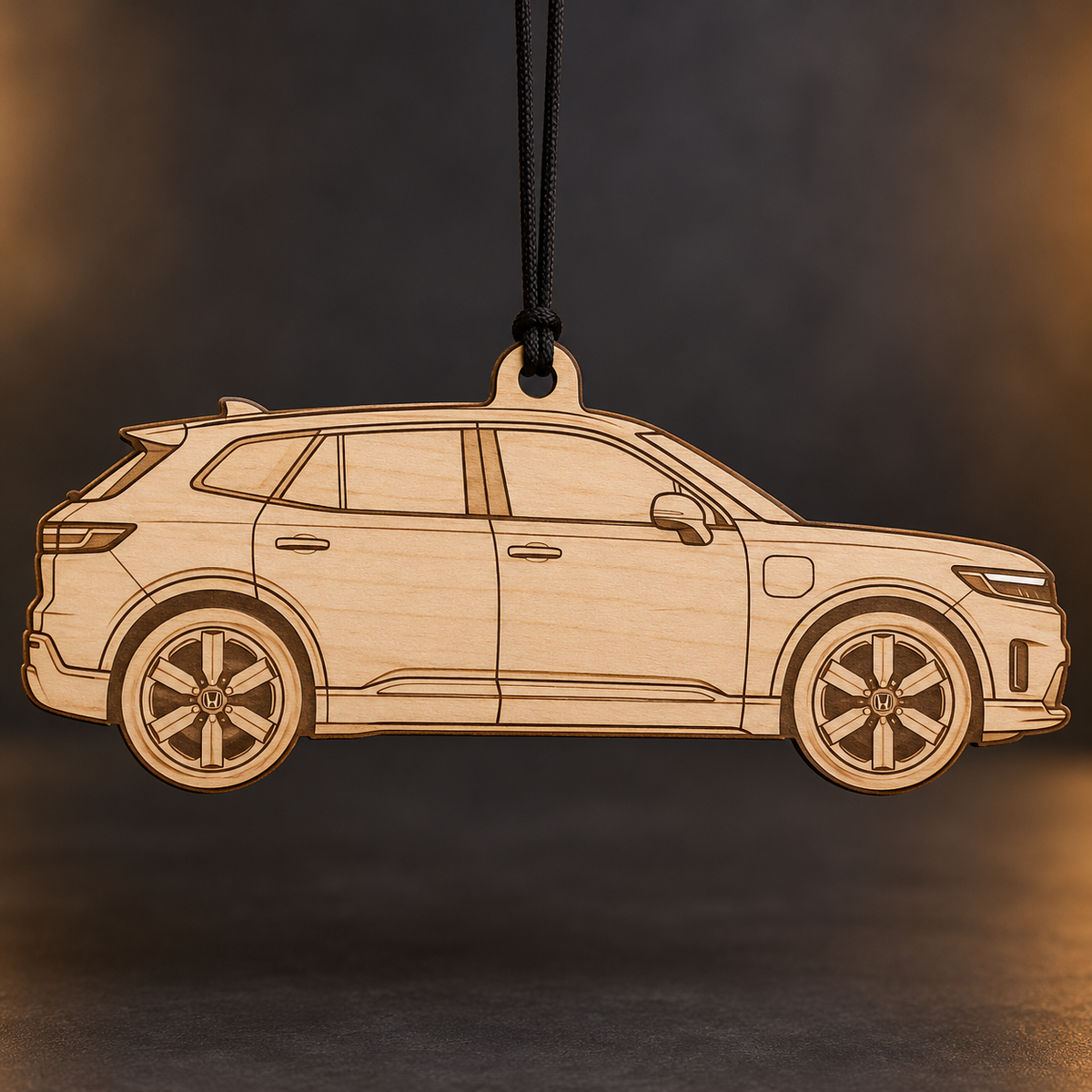 2024 Honda Prologue SUV flat Birch Ply ornament with brown laser-engraved outlines