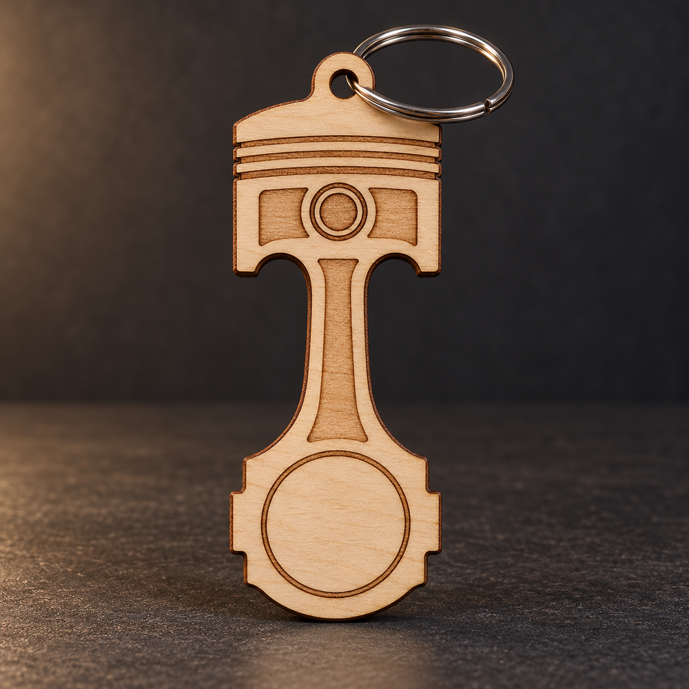Piston and Rod Key Fob